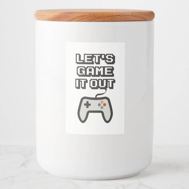 Spielen wir es aus lebensmitteletikett (Vorderseite)