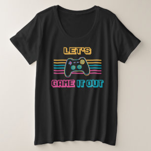 Spielen wir es aus - Retro-Stil Große Größe T-Shirt