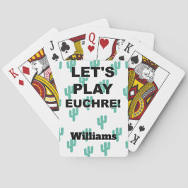 Spielen wir Euchre! Cactus Design Custom Spielkarten