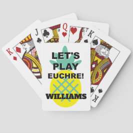Spielen wir Euchre! Individuelles Ananasdesign Spielkarten