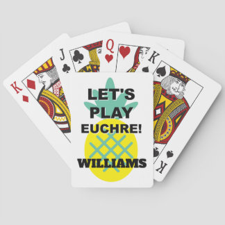 Spielen wir Euchre! Individuelles Ananasdesign Spielkarten
