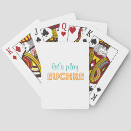Spielen wir Euchre Kartenstapel Spielkarten