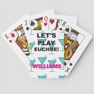 Spielen wir Euchre! Martini Design Spielkarten