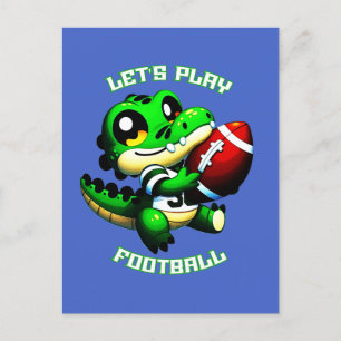 Spielen wir Football Niedlich Gator Postkarte