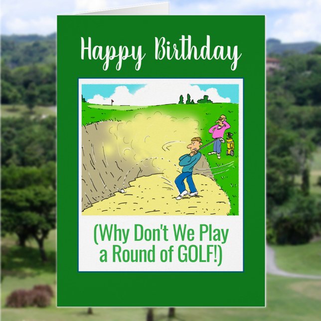 Spielen wir Golf! Funny Happy Birthday Golfer (Von Creator hochgeladen)