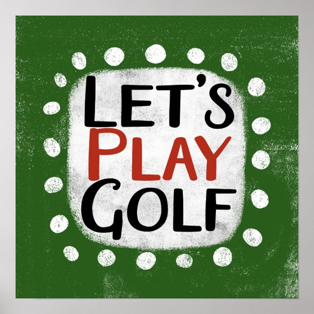 Spielen wir Golf Poster Wall Art (Vorne)