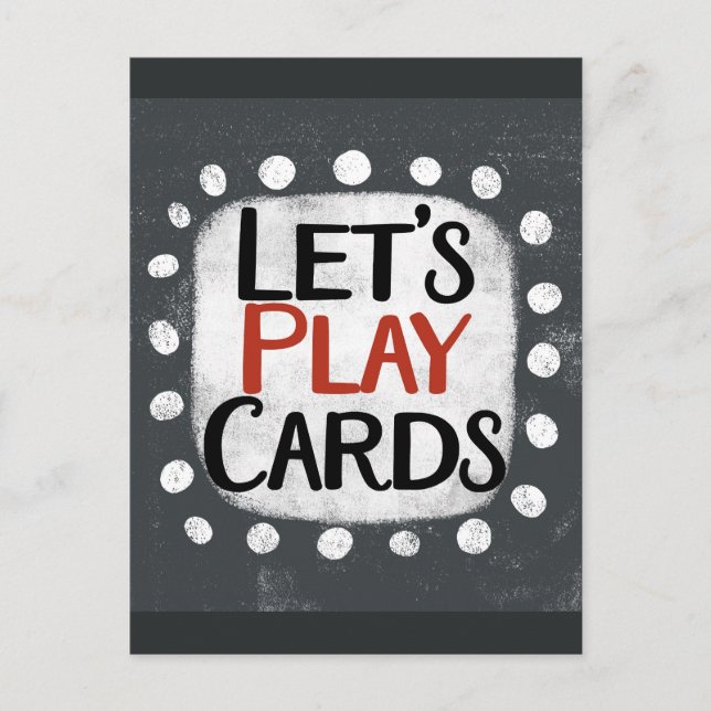 Spielen wir Karten Postkarte (Vorderseite)