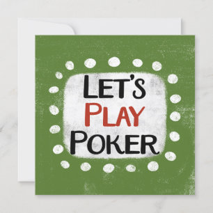 Spielen wir Poker Grußkarte Karte
