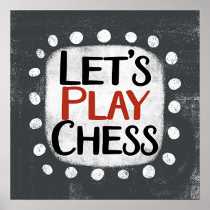 Spielen wir Schachposter Wall Art Poster