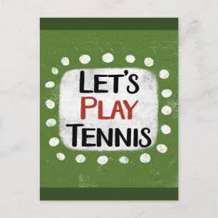Spielen wir Tennis-Postkarte Postkarte