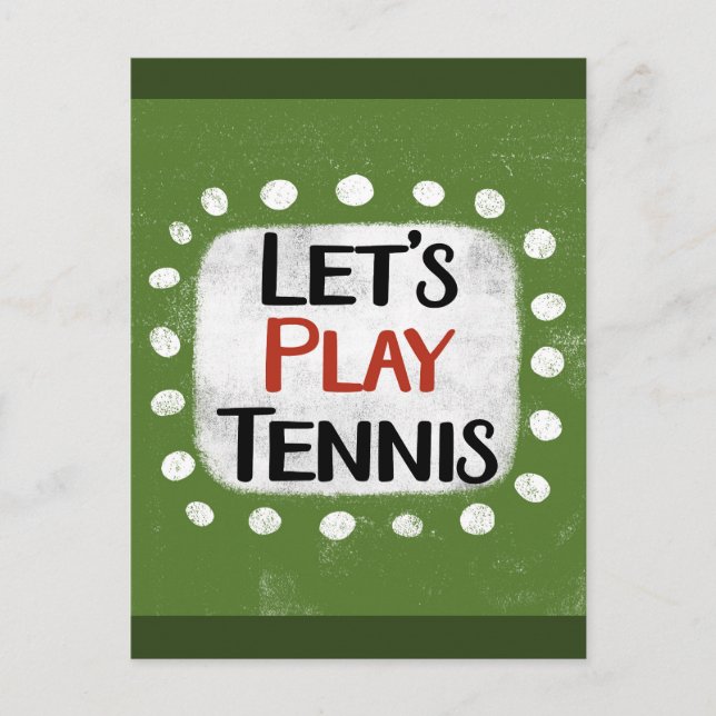 Spielen wir Tennis-Postkarte Postkarte (Vorderseite)