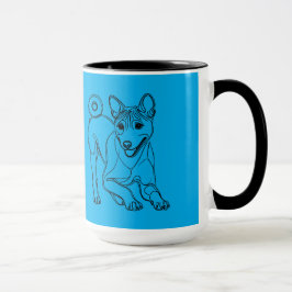 Spielend Basenji Dog Sighthound Tasse