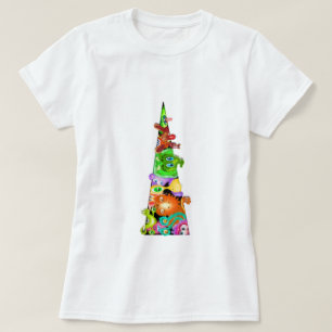 Spielend Kleine Außerirdischen Witziger T - Shirt