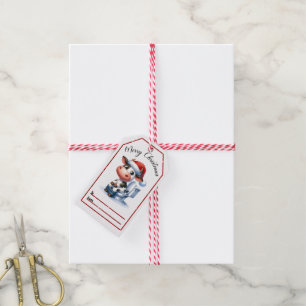 Spielend Kuh Weihnachtsmarke Design Geschenkanhänger