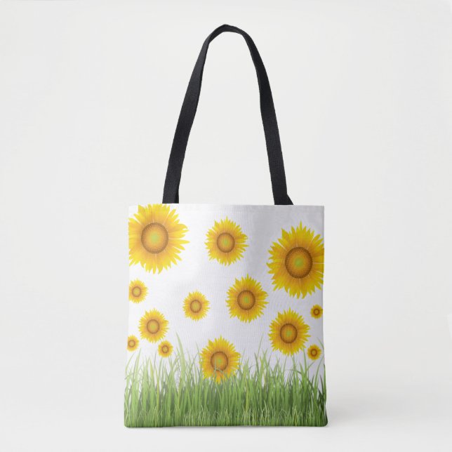 Spielend Sonnenblumenmuster Tasche (Vorderseite)