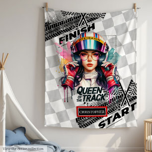 Spielend Sportwagen Blanket Formel 1 Girl-Geschenk Fleecedecke