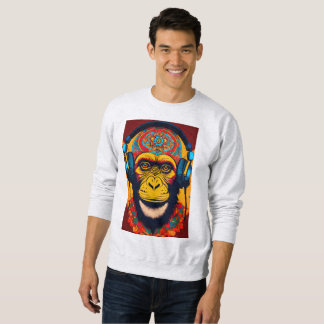 Spielende Affen Print T - Shirt Spaß, stilvoll und