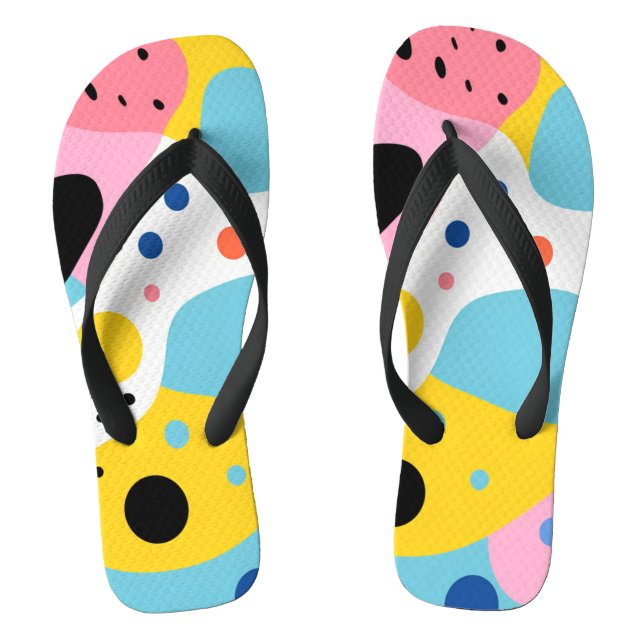 Spielende Bio Formen| Monogramm Flip Flops (Fußbett)