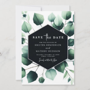 Spielende Blume Eukalyptus Digital Wedding Save The Date