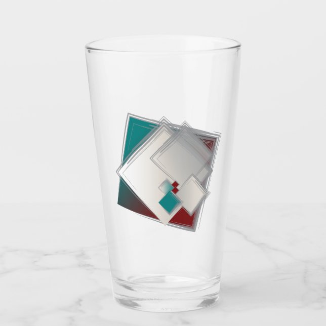 Spielende Fibonacci-Quadrate Glas (Vorderseite)