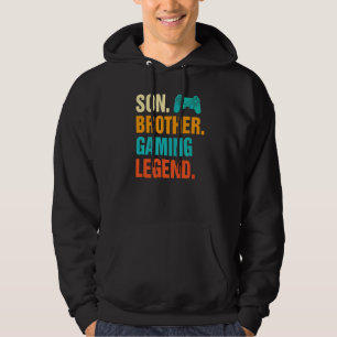 Spielende jugendliche Brüder Weihnachten Videospie Hoodie