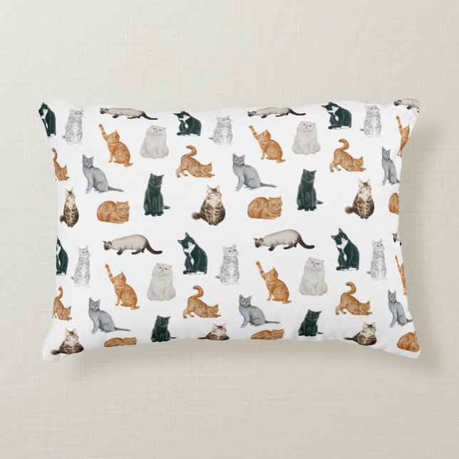 Spielende Katzen Akzente Kissen (Vorderseite)
