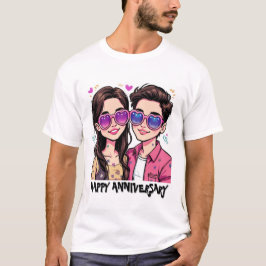 Spielende Liebe Cartoon Couple Mens Tshirt