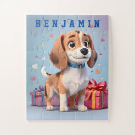 Spielende Paws Beagle Welpenfarbene Geschenke Galo
