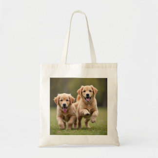 Spielende Puppy Retriever Öko Bag Tragetasche