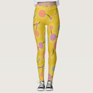 Spielende Retro-große Moleküle Universum rosa Ge Leggings