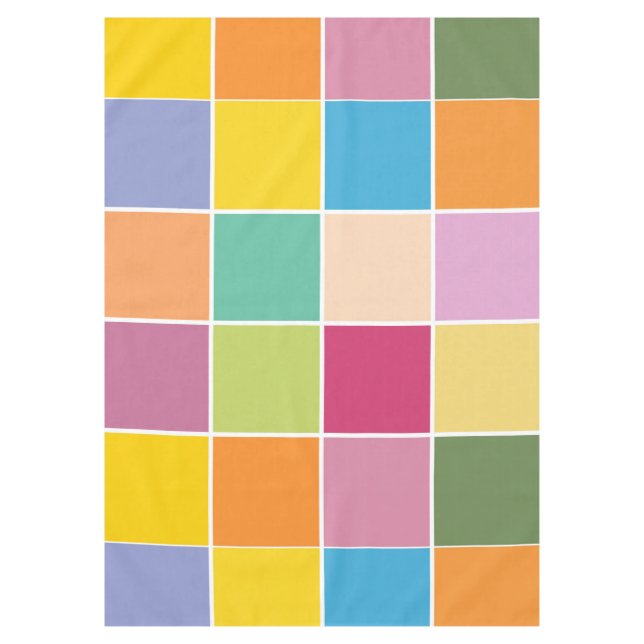 Spielende Springtime-Schachbretter Tischdecke (Vorderseite)