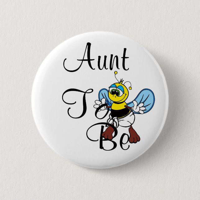 Spielende Tante zu sein Button (Vorderseite)