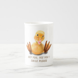 Spielende Tasse Gelbes Enkeln Happy Wink - Lächeln
