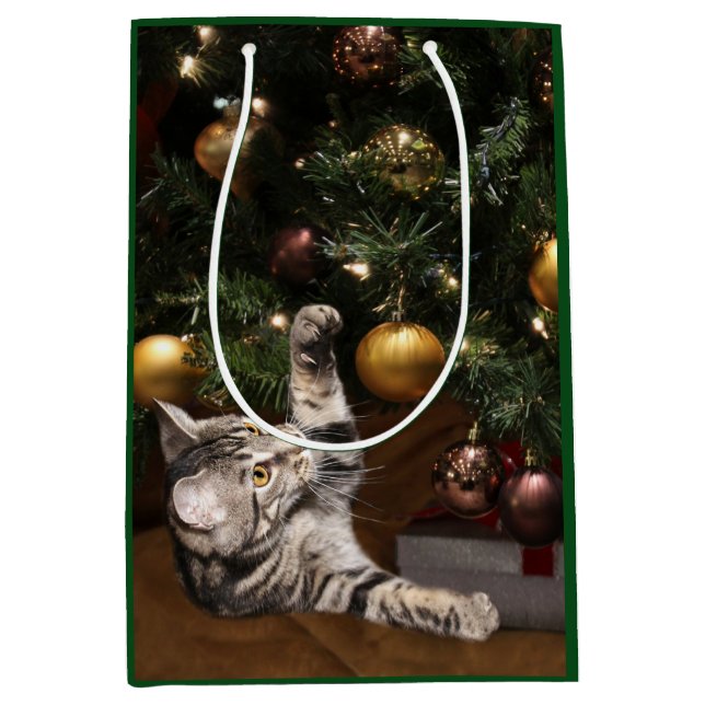 Spielende Weihnachtsmeisterin Mittlere Geschenktüte (Vorderseite)