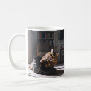 Spielender Cat Shoe Fun Kaffeetasse