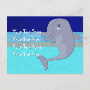 Spielender Delphin Postcard Postkarte