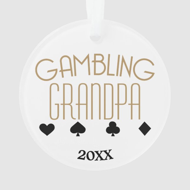 Spielender Großvater Ornament (Rückseite)