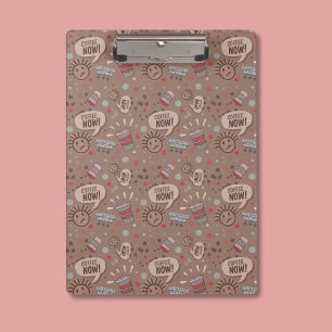 Spielender Kaffee jetzt Mocha Muster Klemmbrett