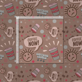 Spielender Kaffee jetzt Mocha Muster Stoff