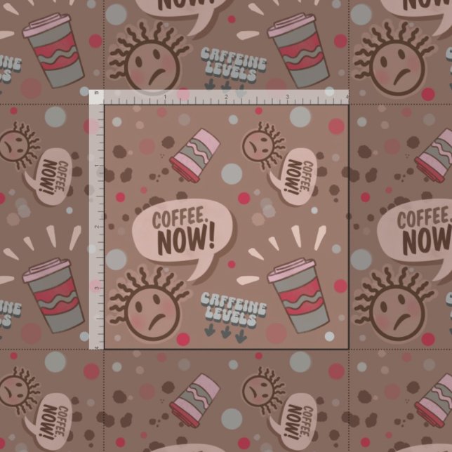 Spielender Kaffee jetzt Mocha Muster Stoff (Von Creator hochgeladen)