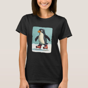 Spielender Pinguin in Skaten Shoes Graphic for Win T-Shirt