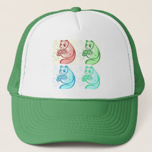 Spielender Pop Art Panda Bear Truckerkappe