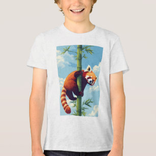 Spielender Red Panda Pixel Art T - Shirt