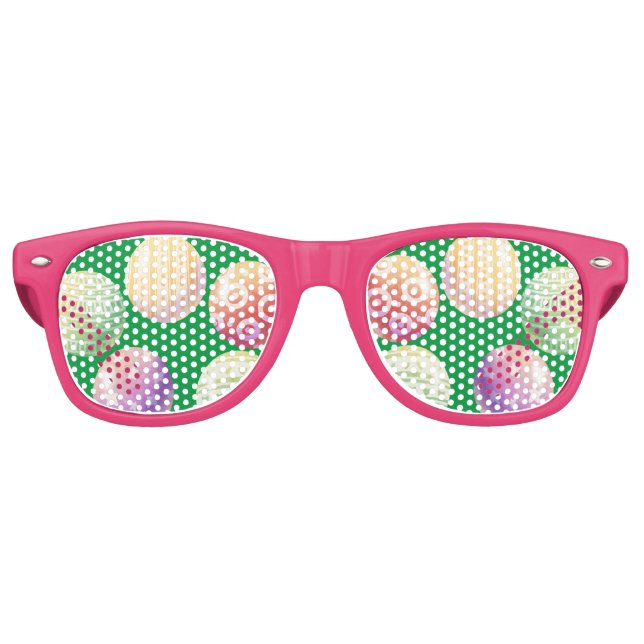 Spielender Spaß Rosa Rahmen Kostüm Partybrille (Vorderseite)