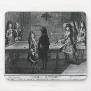 Spielendes Billard Louis XIV mit seinem Bruder Mousepad