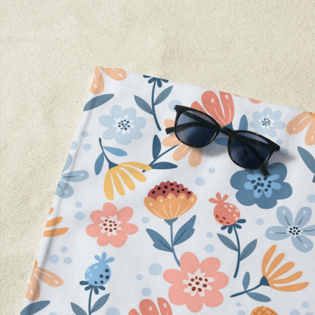 Spielendes Blumenmuster Badetuch (Beispiel)