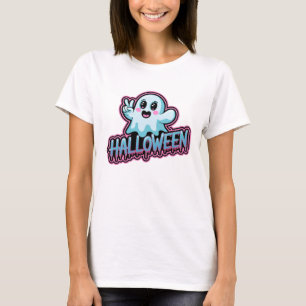 Spielendes Halloween-Gespensterdesign T-Shirt