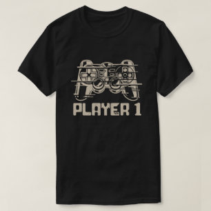 Spieler 1 Spieler 2 Matching Gamer Paar T-Shirt