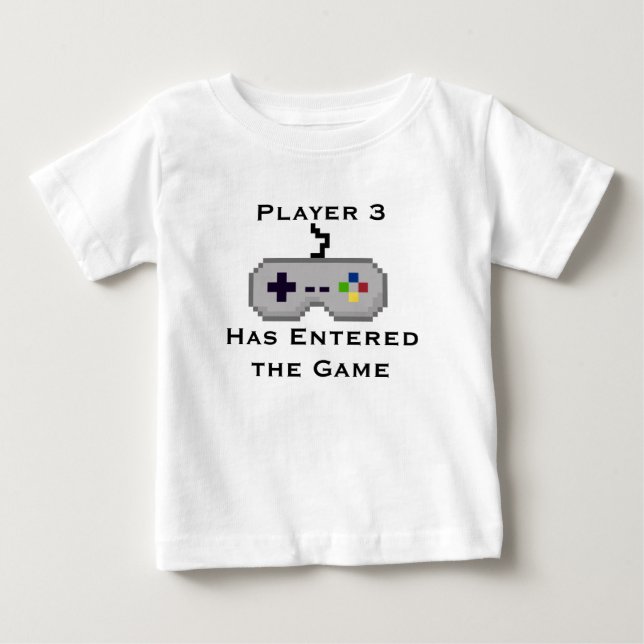 Spieler 3 hat das Spiel-Strampler-Shirt - Grau Baby T-shirt (Vorderseite)