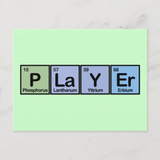 Spieler aus Elementen Postkarte